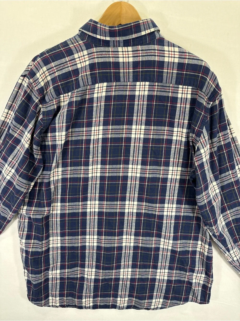 Banana Republic Navy, White & Red Plaid Button-Down Shirt - Men's